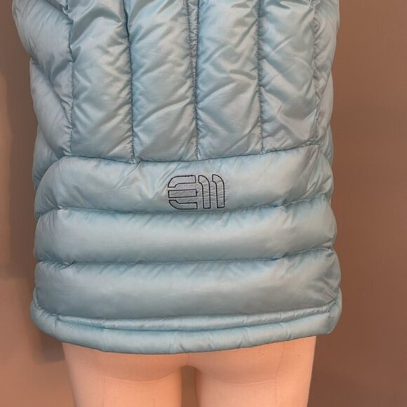 State of Elevenate Goose Down Hooded Puffer Vest Blue Size Small - Picture 8 of 11
